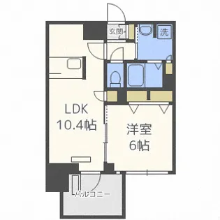 プレサンス四天王寺前夕陽ヶ丘アクティ【8階】の間取り