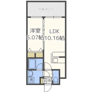 プレジオ城東中央【6階】の間取り