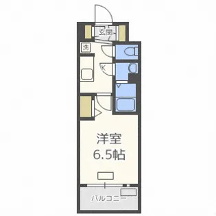 プレサンスOSAKA DOMECITYスクエア【2階】の間取り