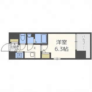 エスリード難波ザ・ゲート【14階】の間取り