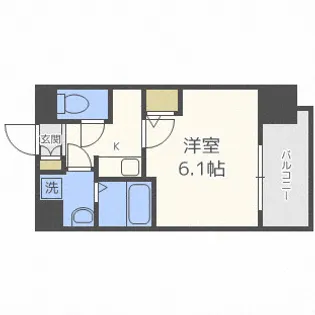 エスリード難波ザ・ゲート【6階】の間取り