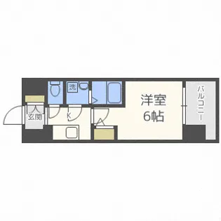 エスリード難波ザ・ゲート【5階】の間取り