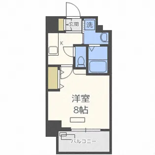 セオリー難波パレ【2階】の間取り