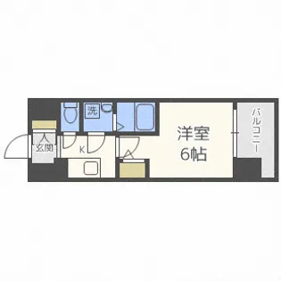 エスリード難波ザ・ゲート【15階】の間取り