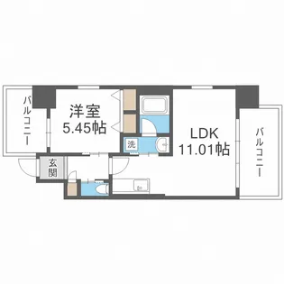 プレジオ城東中央【2階】の間取り