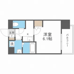 エスリード難波ザ・ゲート【15階】の間取り