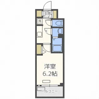 プレサンスOSAKA DOMECITYスクエア【7階】の間取り