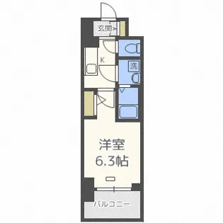 エスリード京橋セントラル【6階】の間取り