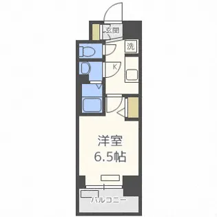 プレサンスOSAKA DOMECITYスクエア【2階】の間取り