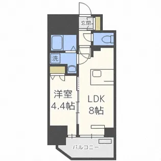 プレサンス北浜オリジン【2階】の間取り