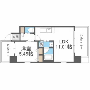 プレジオ城東中央【2階】の間取り