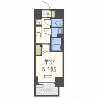 ララプレイス大阪新町ヴェレ【8階】の間取り