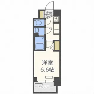 プレサンスOSAKA DOMECITYスクエア【8階】の間取り
