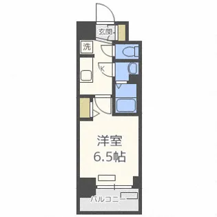 プレサンスOSAKA DOMECITYスクエア【3階】の間取り