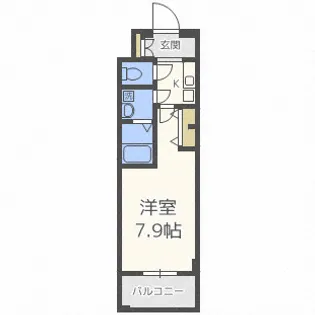 アドバンス大阪フェリシア【9階】の間取り