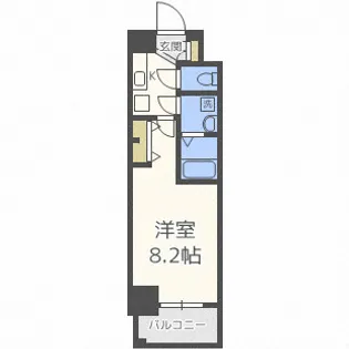 アドバンス大阪フェリシア【7階】の間取り
