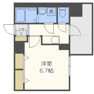 ファステート難波WESTディオン【13階】の間取り