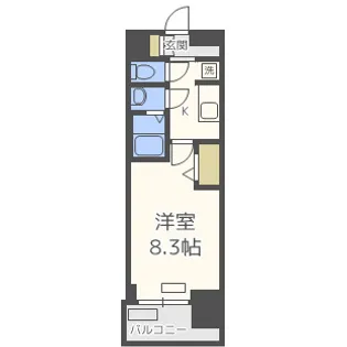 プレサンス心斎橋ソレイユ【3階】の間取り