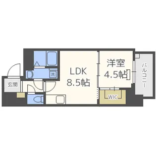 ラ・フォルム天満橋EAST【8階】の間取り