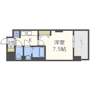 Luxe三国Ⅱ【3階】の間取り