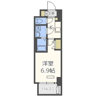ララプレイス大阪福島ミラ【11階】の間取り