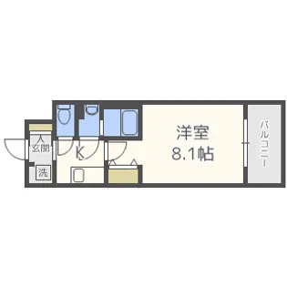 エスカーサ大阪WEST九条駅前【3階】の間取り