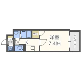 エスリード中之島クロスゲート【6階】の間取り