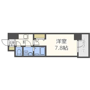 エスリード中之島クロスゲート【9階】の間取り