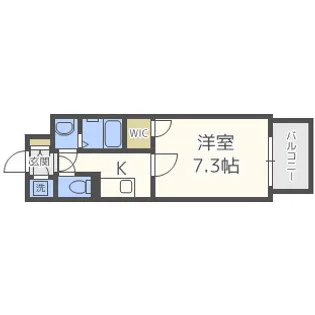 エスリード中之島クロスゲート【2階】の間取り