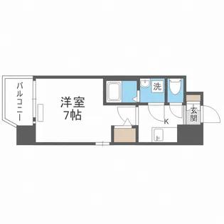 エスリード京橋アミュゼ【6階】の間取り