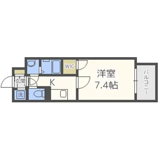 エスリード中之島クロスゲート【8階】の間取り