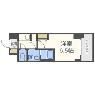 S-RESIDENCE阿波座WEST【6階】の間取り