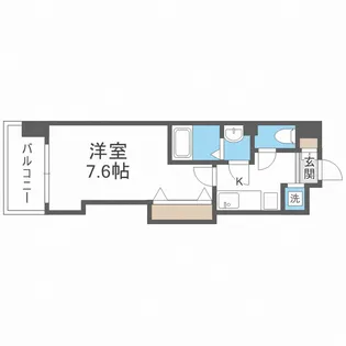 Luxe難波西Ⅲ【6階】の間取り