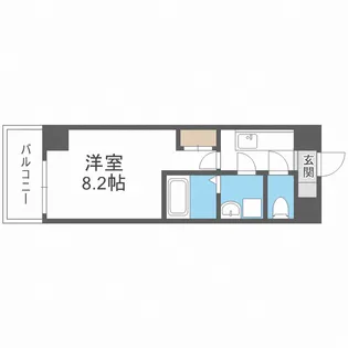 TOYOTOMI STAY PREMIUM 梅田西【7階】の間取り