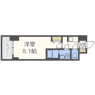 S-RESIDENCE阿波座WEST【13階】の間取り