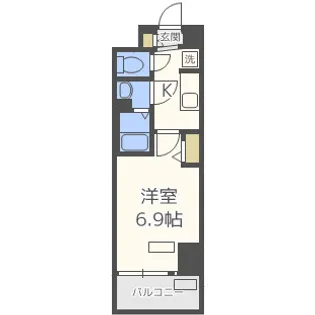 プレサンス阿波座駅前【15階】の間取り