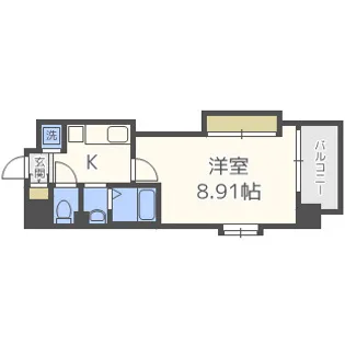 Luxe難波西Ⅱ【11階】の間取り