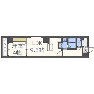 AMBITIOUS鎗屋町【6階】の間取り