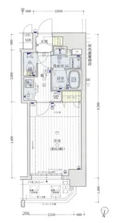 ワールドアイ難波南ミラージュ【6階】の間取り