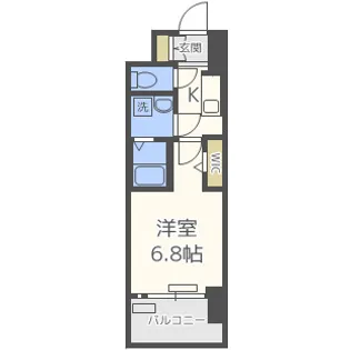 レジュールアッシュ桜宮リバーテラス【3階】の間取り