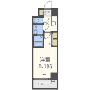セオリー梅田ドムス【5階】の間取り