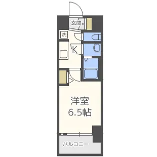 プレサンス玉造ザ・ライブ【3階】の間取り