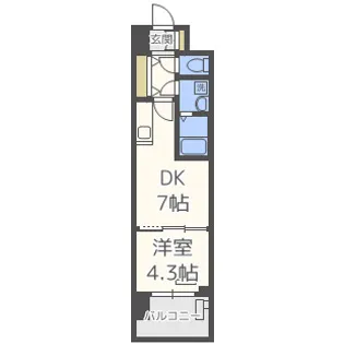 レオンコンフォート九条ガレリア【15階】の間取り