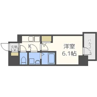 エスリード福島レジデンス【9階】の間取り