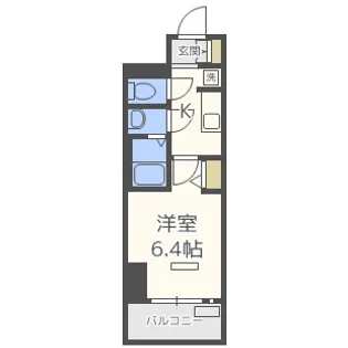 プレサンス難波クチュール 【10階】の間取り