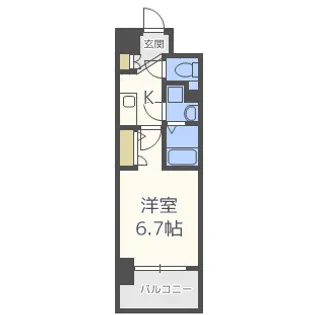 セレニテ心斎橋グランデ【6階】の間取り