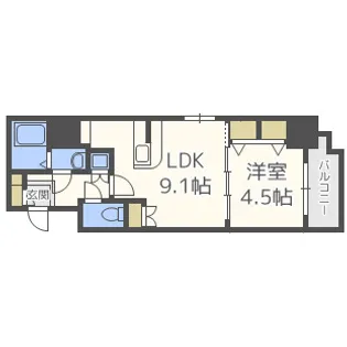 La Douceur梅田East【8階】の間取り