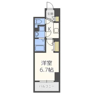 セレニテ心斎橋グランデ【6階】の間取り
