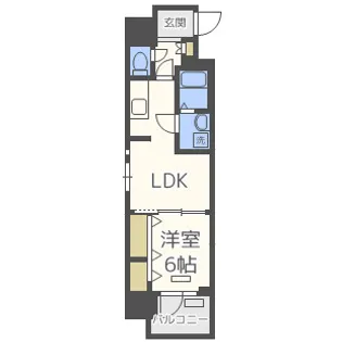 プレサンス心斎橋ニスト【14階】の間取り