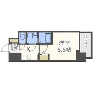エスリード大阪城南グランデュクス【3階】の間取り